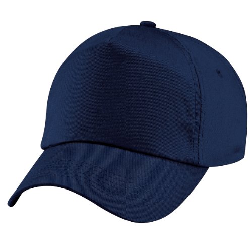 41lvtM1JQwL.jpg Beechfield - Gorra lisa con 5 paneles para niños adolescentes Azul marino