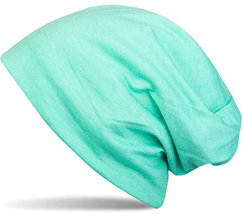 41n3z2Bd1jnL.jpg styleBREAKER Gorro Beanie clásico Unisex con Tejido Polar Interior con Relleno 04024008 Menta