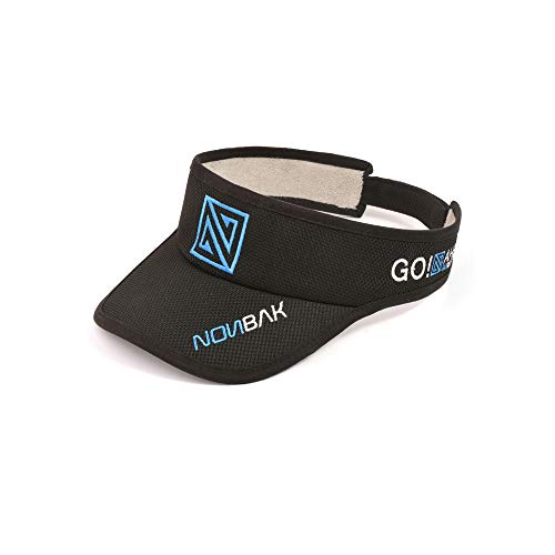41nxF2GeqhL.jpg Nonbak Visera/Visor Unisex Talla única Muy Ligera Running, Deportes Outdoor Negra-azul