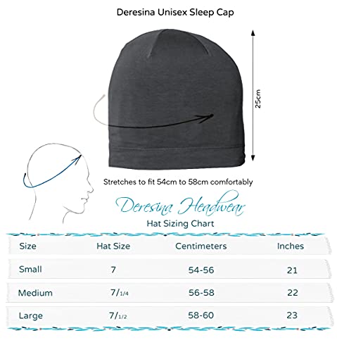 41omlubfeNS.jpg Deresina Gorro Unisex de Bambú para quimio y oncológicos Gorro de Dormir Sepia