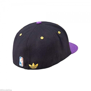 Adidas Originals Nba La Lakers Fitted Cap Sombrero Morado En Dorado Y Negro Negro morado
