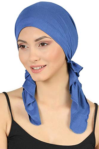 41re7e30eJL.jpg Deresina Bandana de algodón con Nudo para pérdida de Cabello Carolina Blue