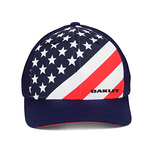 41s6vuCuGqL.jpg Oakley Indy - Gorra elástica Rojo Azul