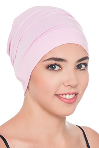 41t1GJfrYJL.jpg Deresina Gorro de bambú Unisex para quimio Uso en Interior (Daisy Pink)