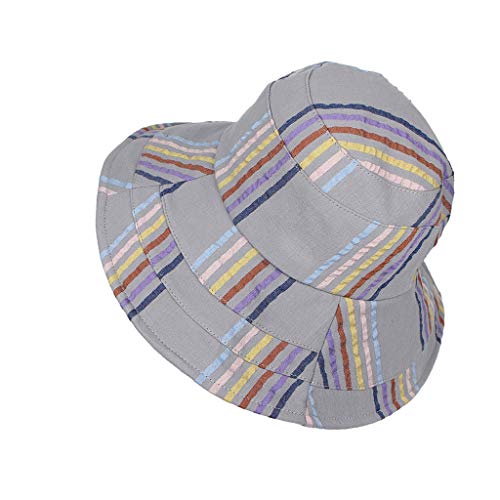 41unR-cfhOL.jpg Mujer Pamela Sombrero Dama Elegant Impresión Sombrero Ajustable Enrollable Respirable Malla Pescador Playa Gorra Senderismo Camping Sombrero ala Ancha Gorra Plegable Gorra Gris