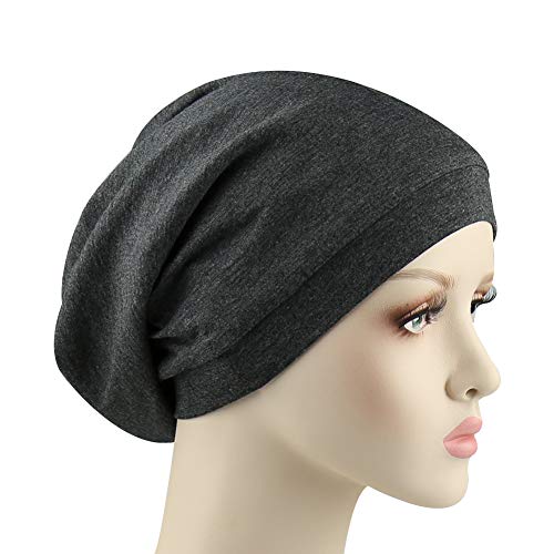 41v8IRhVg7L.jpg Niñas Raso Forrado Slouchy Gorrita Tejida con Prima Banda elástica Gris oscuro