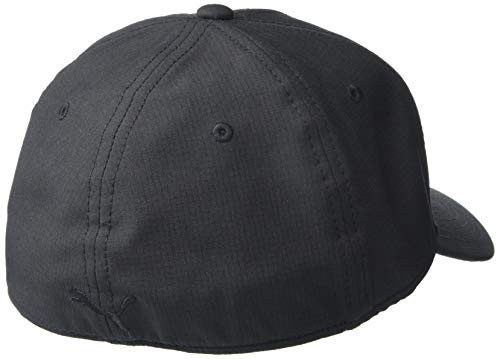 41v9yU50D0L.jpg PUMA Gorra de ajuste elástico para hombre Negro Dorado