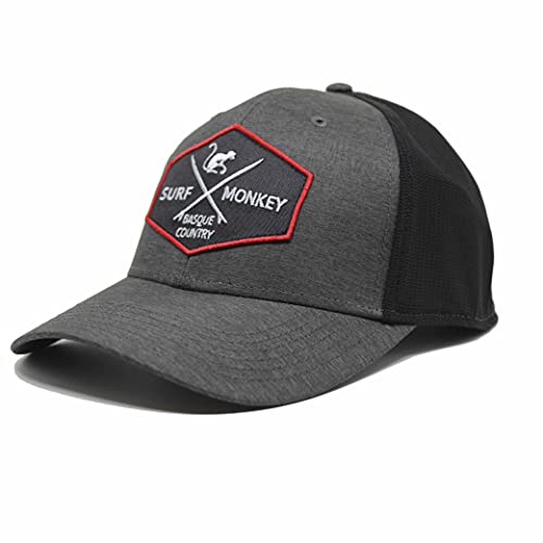 41w2r1AQ7jS.jpg Surf Monkey Gorra Trucker Sport Surf Monkey - Gorra técnica de Secado rápido Negro