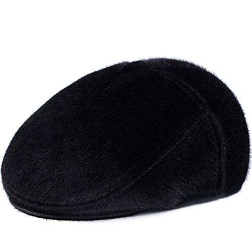 41wPMUtuxpL.jpg MOVERV Boinas Hombre Invierno Cálido Protección contra El Frío y a Prueba de Viento Sombrero Gorra de Felpa Al Aire Libre Negro