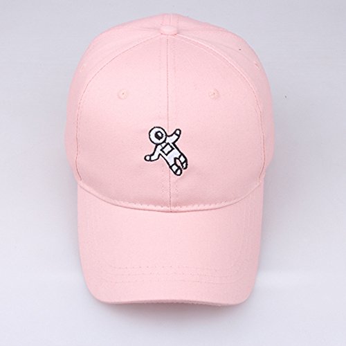 41x02QVr3oL.jpg Gorra de Mujer Gorra de Béisbol de El Astronauta Emberoidery Color Sólido Ocio Sombrero de Sol de Hip Hop Ancho Ajustable Sombrilla de Verano Sombreros Deportes Al Aire Libre Viajes Rosa