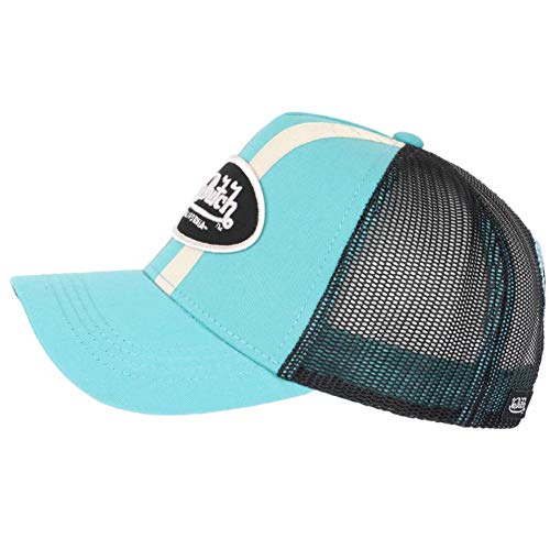 41x7XjIyAML.jpg Von Dutch Gorra azul cielo y beis Trucker Baseball Fashion Stripe Hombre Azul