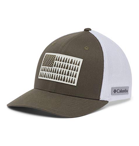 41ySvq7qBPL.jpg Columbia Mesh Tree Flag Ball Cap - Turbantes Hombre Verde oliva Blanco