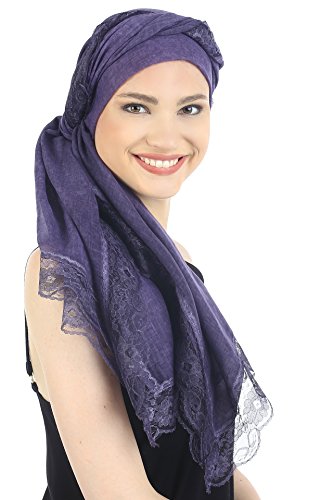 41zXtHdfAeL.jpg Deresina Pashmina Chal 100% algodón Extra Larga para quimio Mulberry