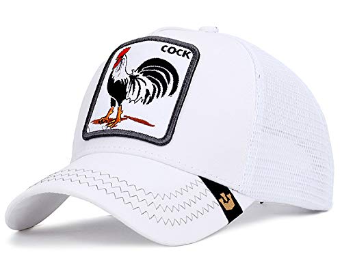 41zzn94OoRL.jpg Moda Media Malla Transpirable Gorra Deportiva Unisex Animal Embroidered Cómoda Tela Elástica Gorra De Béisbol De Velcro Ajustable Gorros Casuales Gorras De Béisbol Hip Hop Caza Pesca Pollo-01