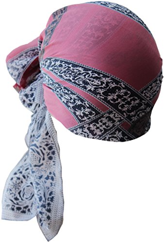 51-S3jQdZrL.jpg Deresina Headwear Pañuelos cuadrados para cabeza para diario para pacientes de quimio Rose army