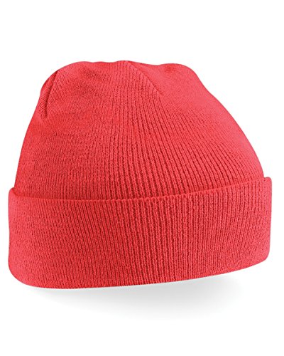5102rdvblZL.jpg Beechfield Turn-up Beanie Gorra de bisbol para Hombre Coral