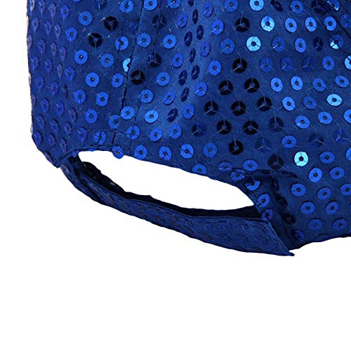 512BJJ2rIWWL.jpg Gorra de Mujer Moda Lentejuelas Estrella Rhinestone Sombrero Gorra de Sol Hip Hop Color Sólido Ajustable Verano Deportes Al Aire Libre de Protección Sola para Bailando Cámping Pesca Azul