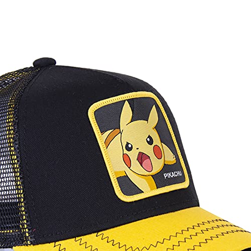512QjVaprjS.jpg Capslab Trucker Pokemon - Gorra para niño negro and amarillo