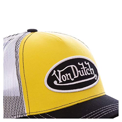 514TKMkjd9L.jpg Von Dutch Gorra amarilla con visera negra para hombre Amarillo