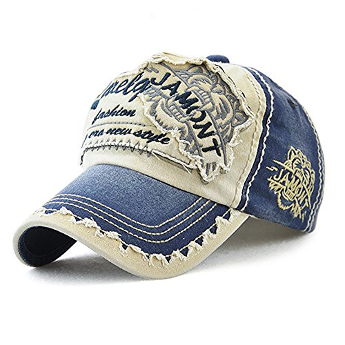 515ARpBy6LL.jpg Estilo Vintage Gorra de Béisbol de Hombre y Mujer Sombreros Casuales Gorras de Hip Hop Ancho Ajustable Moda Bordado Verano Sombreros Deportes Viajes Caza Pesca Visera Cómodos Al Aire Libre Gorras B