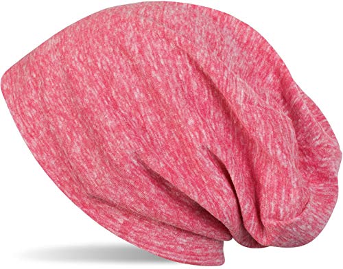 515iBpT2Be-L.jpg styleBREAKER Gorro Beanie clásico Slouch Ligero y Suave Beanie Largo Unisex 04024018 Coral jaspeado