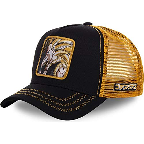 515lwc6UU1L.jpg Buzzz Gorra Trucker para Hombre Dragon Ball Dibujos Animados Transpirable Unisex GOTENKS