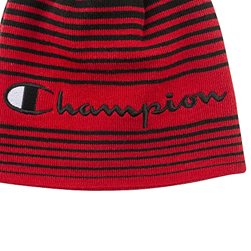 516QQU5i9ES.jpg Champion Beanie Gorro para Clima Fro para Hombre Rojo/Negro