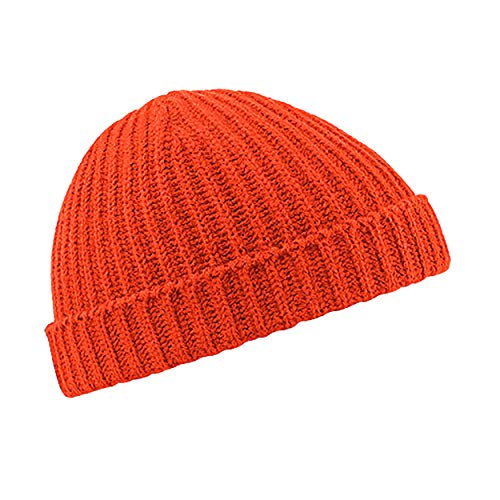 517grc1XJLL.jpg Beechfield Retro Trawler Winter Beanie Hat Gorra de béisbol Unisex Adulto Fire Red