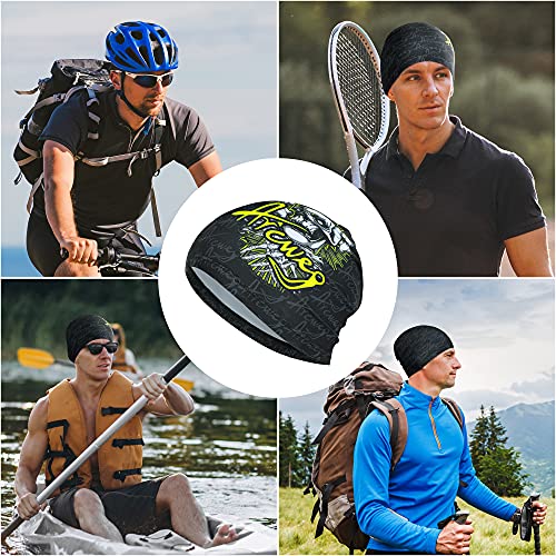 519YQFAafSS.jpg Arcweg Gorra Ciclismo Run Moto Skull para Hombres Suave Transpirable Negro