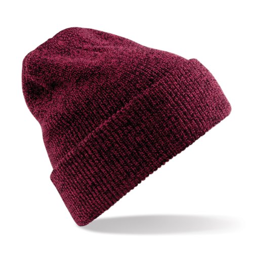 51AQYrSeLoL.jpg Beechfield - Gorro liso estilo Beanie modelo Heritage para mujer Burdeos Antiguo