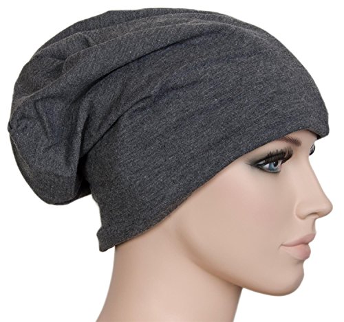 51BE68GGRtL.jpg styleBREAKER Gorro Beanie clásico Unisex con Tejido Polar Interior con Relleno 04024008 Antracita jaspeado
