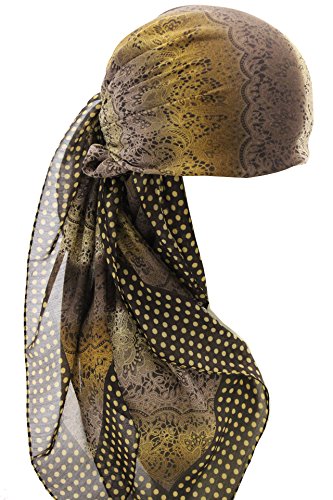 51BProWkx3L.jpg Deresina Headwear Pañuelos cuadrados para cabeza para diario para pacientes de quimio Marrón