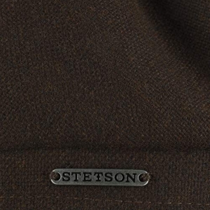 Stetson Gorra Brooklin Wool Cashmere Hombre - Made in The EU de Invierno Gorro Ivy Lana con Visera Forro otoño Invierno Marrón Oscuro