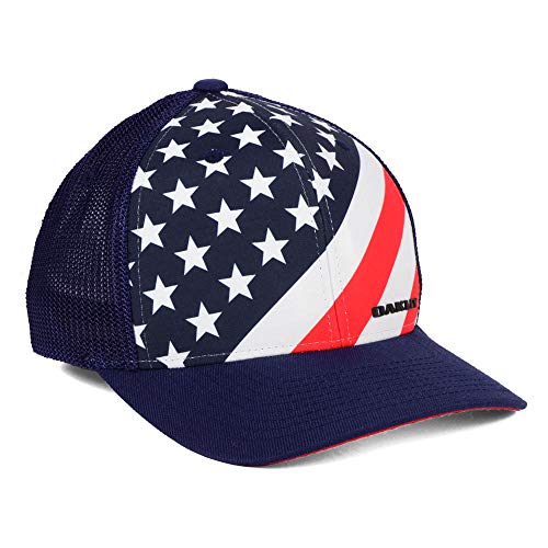 51G7Ys5-CXL.jpg Oakley Indy - Gorra elástica Rojo Azul