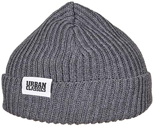 51JMY9jP8ZL.jpg Urban Classics Recycled Yarn Fisherman Beanie Boina Unisex Adulto Asfalto