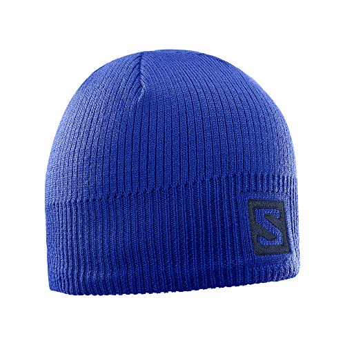 51Lv1QLuJ3L.jpg Salomon LOGO BEANIE Gorro unisex Azul