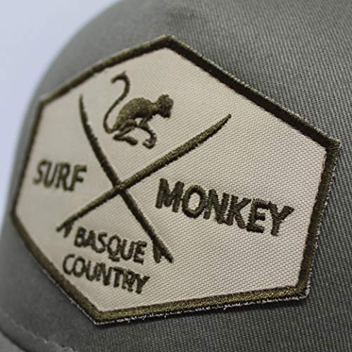51Nn7w3cNtL.jpg Surf Monkey Gorra Tipo Trucker Origins Beisbol Ajustable - Gorras de Hombre Oliva Negro