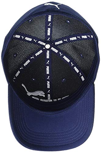 51PG2BMNjNHL.jpg PUMA Gorra de ajuste elástico para hombre Azul marino