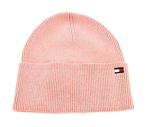51PXoZ9cNOL.jpg Tommy Hilfiger Essential Knit Beanie Gorro/Sombrero para Mujer Rosa Arcilla