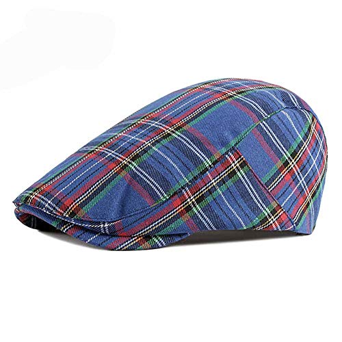 51PsHuk-QUL.jpg Adantico Unisex de la Boina Sombrero Diseño de Rejilla Azul