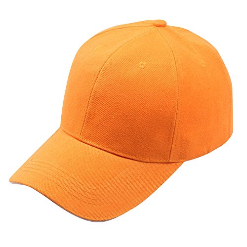 51PwRhYHO9L.jpg Gorra de Béisbol de Hombre y Mujer Color Sólido Ocio Sombrero de Sol Verano Deportes Al Aire Libre Viajes Protección Solar Eficaz Velcro Cerrado Adjustable Secado Rápido Gorra de Trucker Naranja