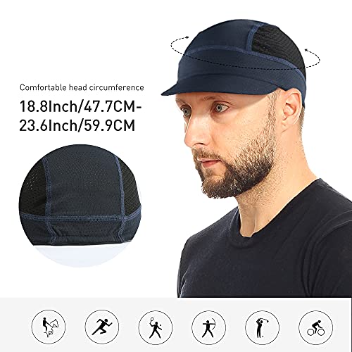 51QO0BBftpS.jpg Arcweg Gorra de Casco de Ciclismo para Hombres UPF 50+ Azul