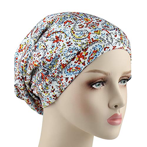 51Rw4Cc8YzL.jpg Niñas Raso Forrado Slouchy Gorrita Tejida con Prima Banda elástica Flores frescas
