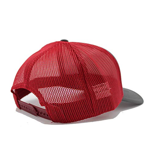 51SnTCPk-sL.jpg Surf Monkey Gorra Trucker Acolchada Ajustable con Rejilla - Gorras de Hombre Gris Rojo