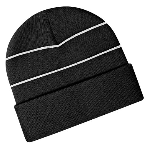 51TLWWe22qL.jpg Beechfield Enhanced-Viz Hi-Vis Knitted Winter Hat Gorra de bisbol Unisex Adulto Naranja Fluorescente