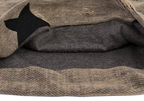 51UvyQnKeEL.jpg styleBREAKER Gorro Beanie con Estampado de Estrellas y Puntos Vintage Unisex 04024046 Marrón