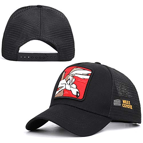 51WxVIPH1fL.jpg Moda Media Malla Transpirable Gorra Deportiva Unisex Animal Embroidered Cómoda Tela Elástica Gorra De Béisbol De Velcro Ajustable Gorros Casuales Gorras De Béisbol Hip Hop Caza Pesca Lobo
