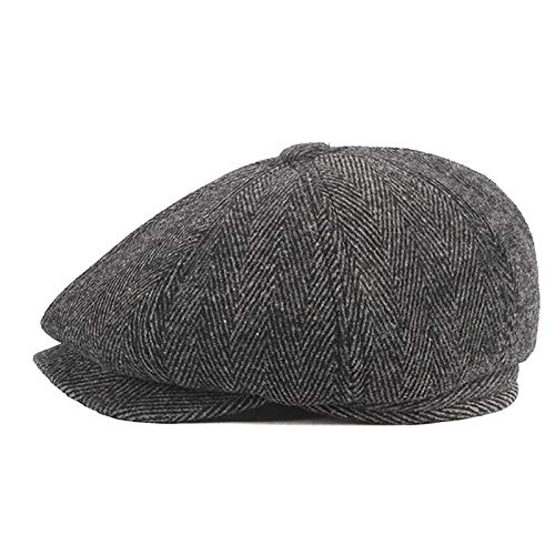 51XiApsnTxL.jpg Adantico Unisex de la Boina Gorra de Invierno Sombrero Hombre Newsboy Caps Gris A