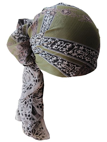 51YmTzOx0FL.jpg Deresina Headwear Pañuelos cuadrados para cabeza para diario para pacientes de quimio Caqui
