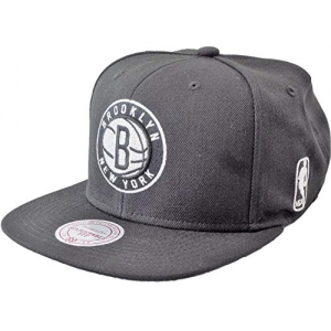 Mitchell & Ness - Gorra diseño de los Brooklyn Nets de la NBA color blanco y negro